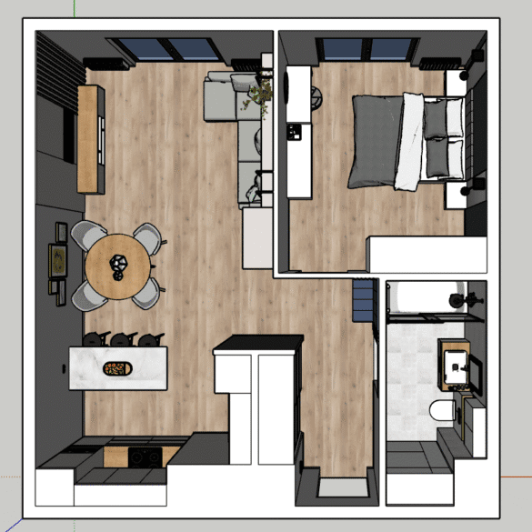 projekt mieszkanie rzut